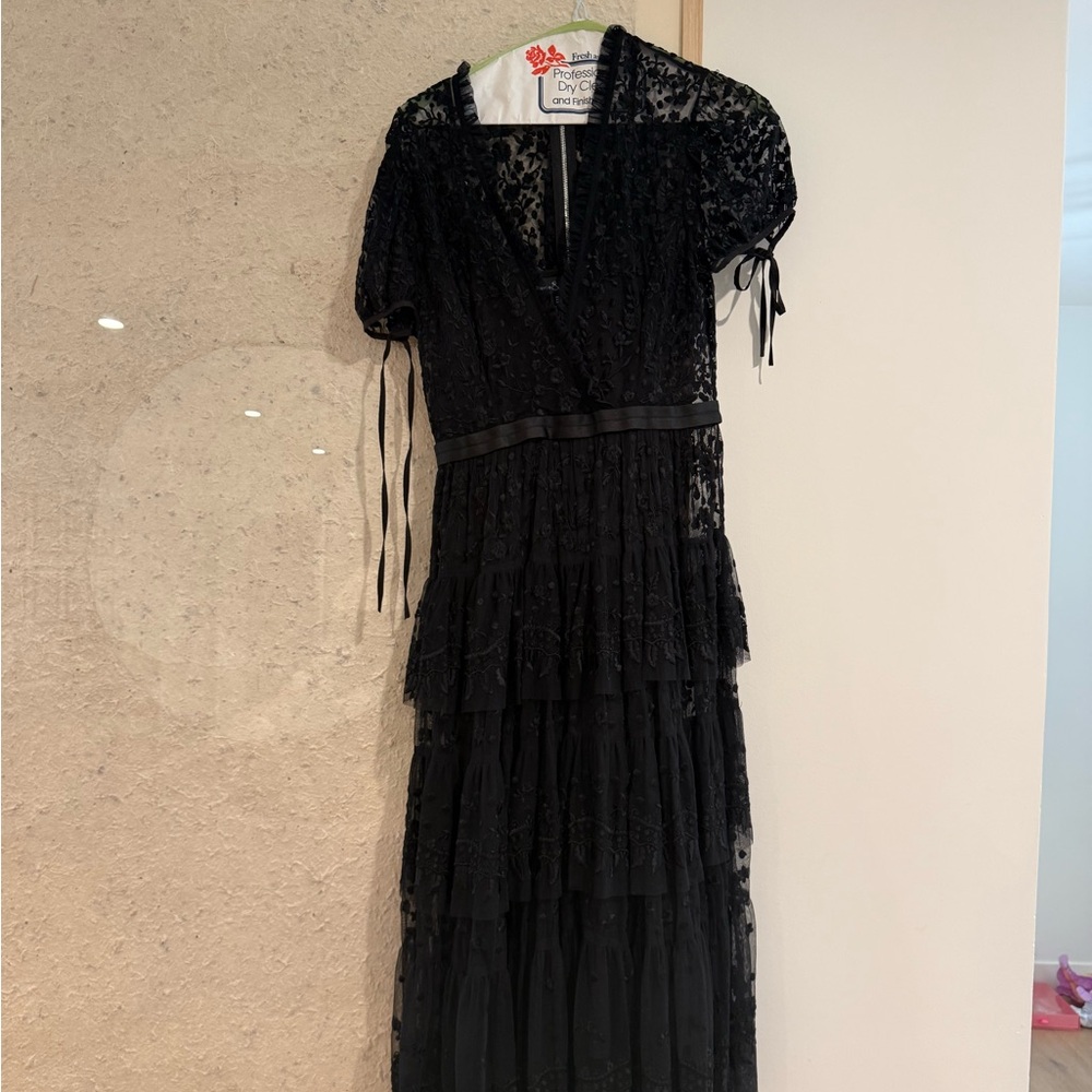 Needle & Thread Black Lace Dress, paradise gown